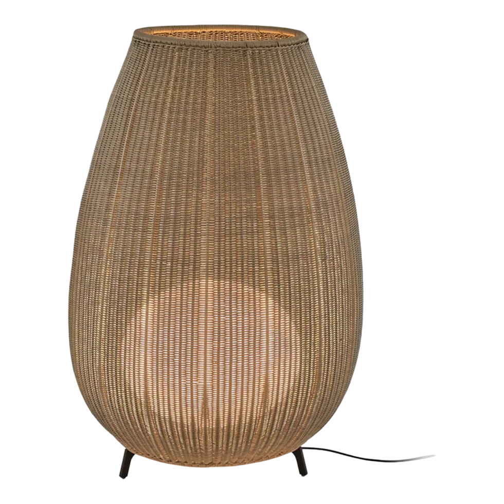 Lampe de sol led dimmable en aluminium beige clair 80x123cm Amphora 02 - Bover