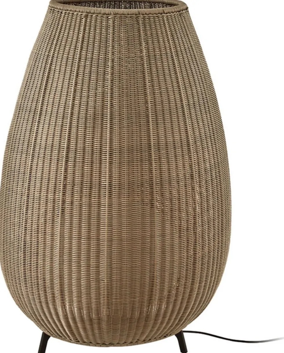 Lampe de sol led dimmable en aluminium beige clair 80x123cm Amphora 02 - Bover