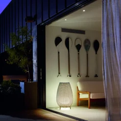Lampe de sol led dimmable en aluminium marron 80x123cm Amphora 02 - Bover