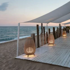Lampe de sol led dimmable en aluminium marron 49x77,5cm Amphora 01 - Bover