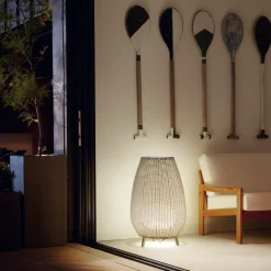 Lampe de sol led dimmable en aluminium marron 49x77,5cm Amphora 01 - Bover
