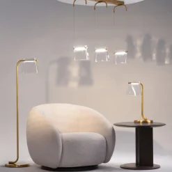 Lampe de table en laiton et verre 41x48,5cm Cabaret - Maytoni