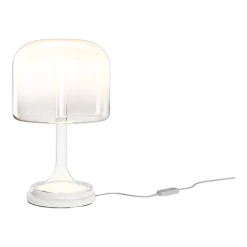 Lampe de table en métal et verre blanc 26x42cm Spirito - Maytoni