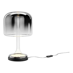 Lampe de table en métal et verre fumé gris 28x18cm Spirito - Maytoni