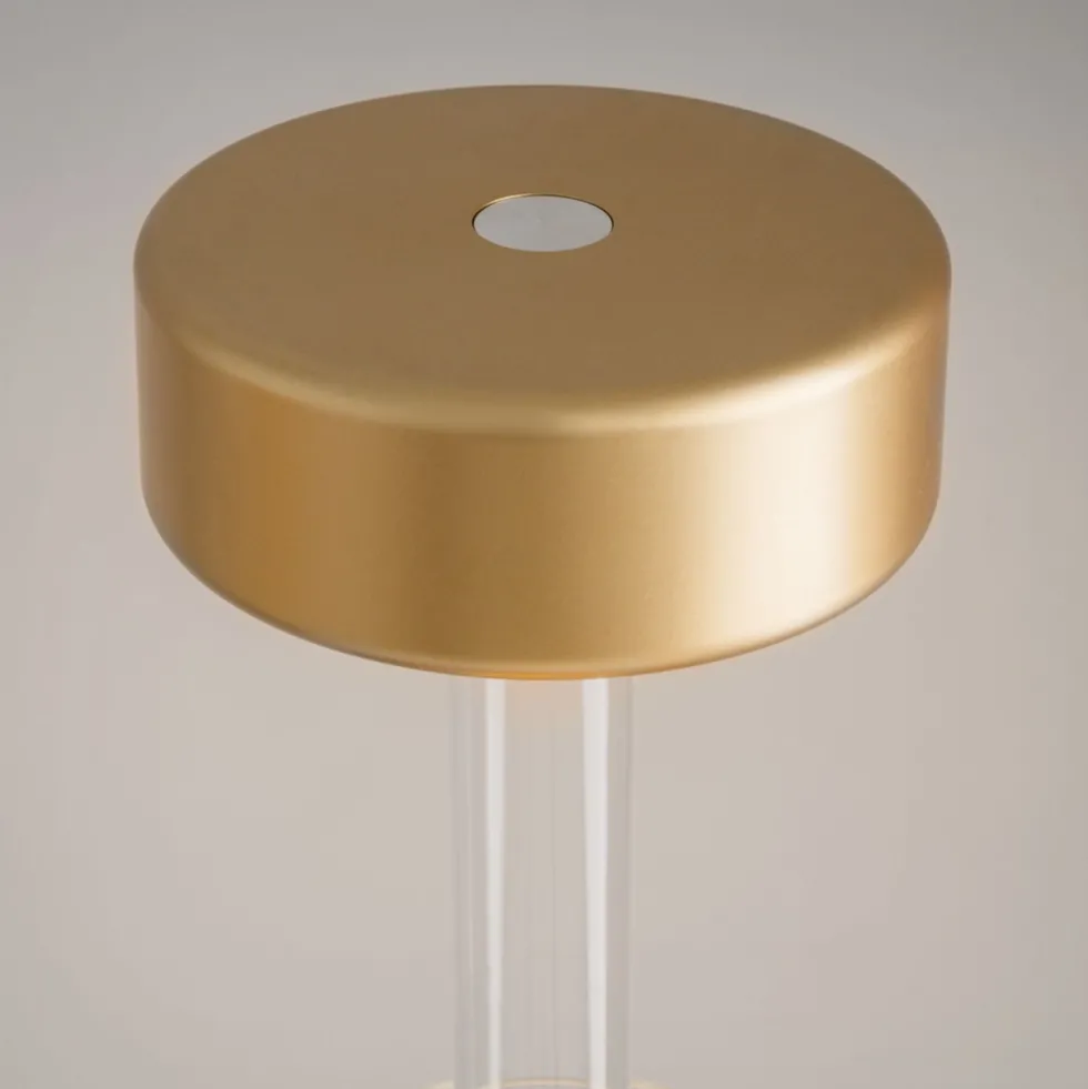 Lampe de table portable en aluminium doré et vase en verre 12x34,8cm AI Collaboration - Maytoni
