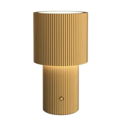 Lampe de table portable en aluminium doré 12,2x22,1cm Iluma - Herstal