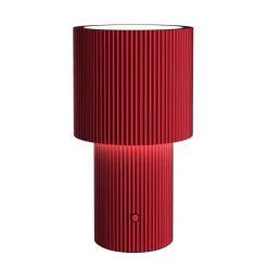 Lampe de table portable en aluminium rouge 12,2x22,1cm Iluma - Herstal