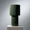 Lampe de table portable en aluminium vert olive 12,2x22,1cm Iluma - Herstal