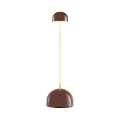 Lampe de table portable en polycarbonate chocolat 9x31cm Sips - Marset
