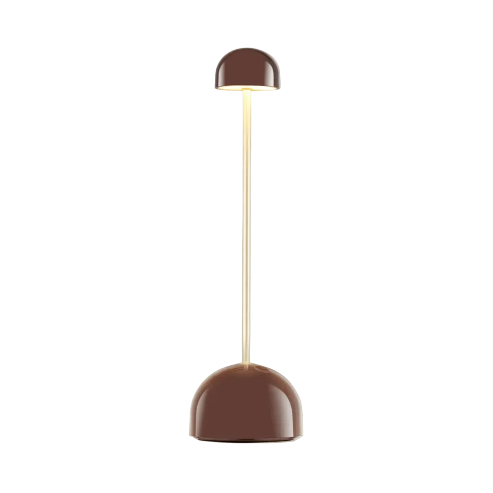 Lampe de table portable en polycarbonate chocolat 9x31cm Sips - Marset