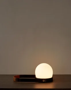 Lampe de table portable en verre et aluminium bronze 13,5x24,5cm Carrie - Audo