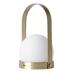 Lampe de table portable en verre et laiton 13,5x24,5cm Carrie - Audo