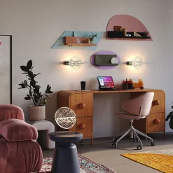 Lampe de table ronde en métal et acrylique 35x31cm Mangata - Maytoni