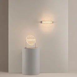 Lampe de table ronde en métal et acrylique 35x31cm Mangata - Maytoni
