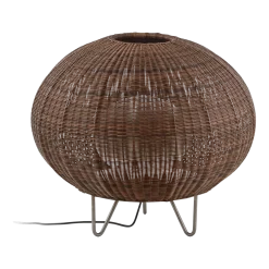 Lampe d'extérieur led non dimmable en acier inoxydable et abat-jour marron 61cm Garota P/01 - Bover
