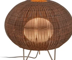 Lampe d'extérieur led non dimmable en acier inoxydable et abat-jour marron 61cm Garota P/01 - Bover