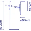 Lampe en bois noire 59,2 cm Scantling - Marset