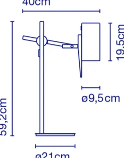 Lampe en bois noire 59,2 cm Scantling - Marset