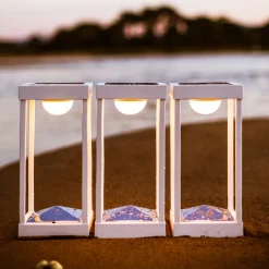 Lampe lanterne 40 cm blanche La Lampe Parc - Maiori
