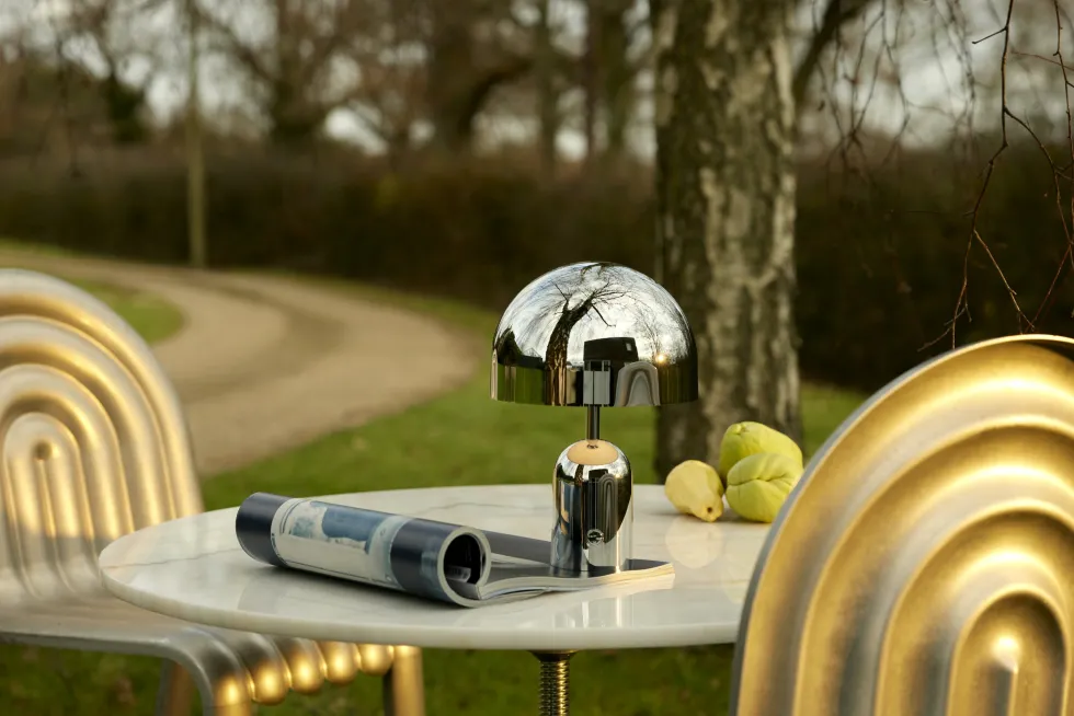Lampe portable en abs argenté 28cm Bell - Tom Dixon