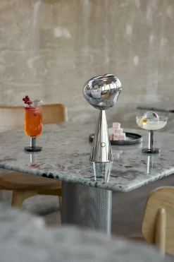 Lampe portable en abs argenté 28cm Melt - Tom Dixon