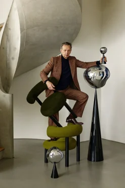 Lampe portable en abs argenté 28cm Melt - Tom Dixon