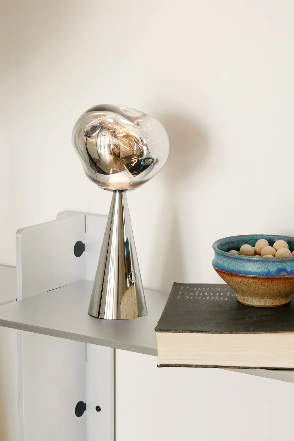 Lampe portable en abs argenté 28cm Melt - Tom Dixon