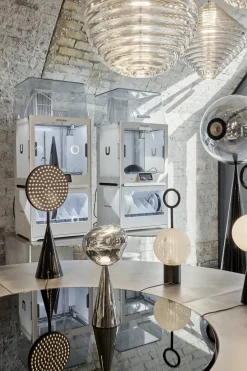Lampe portable en abs argenté 28cm Melt - Tom Dixon