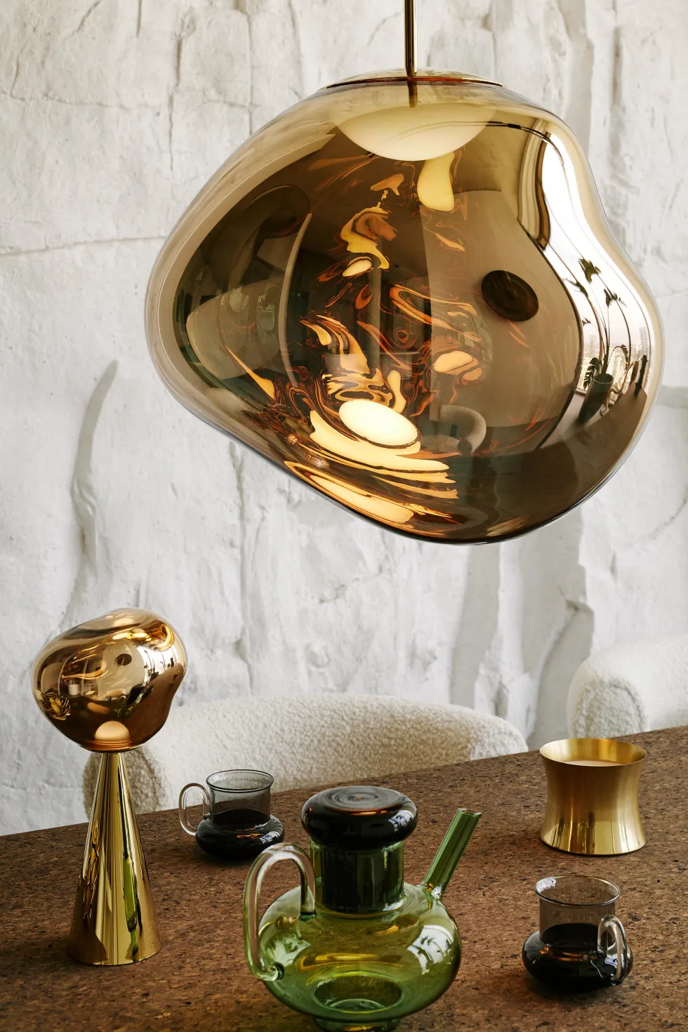 Lampe portable en abs doré 28cm Melt - Tom Dixon