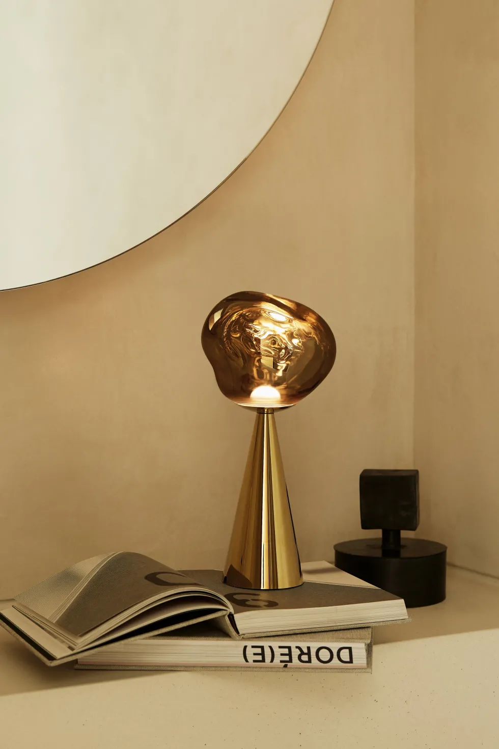 Lampe portable en abs doré 28cm Melt - Tom Dixon