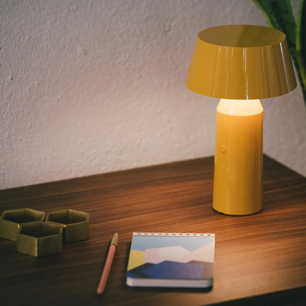 Lampe portable en acier grise 22,5 cm Bicoca - Marset