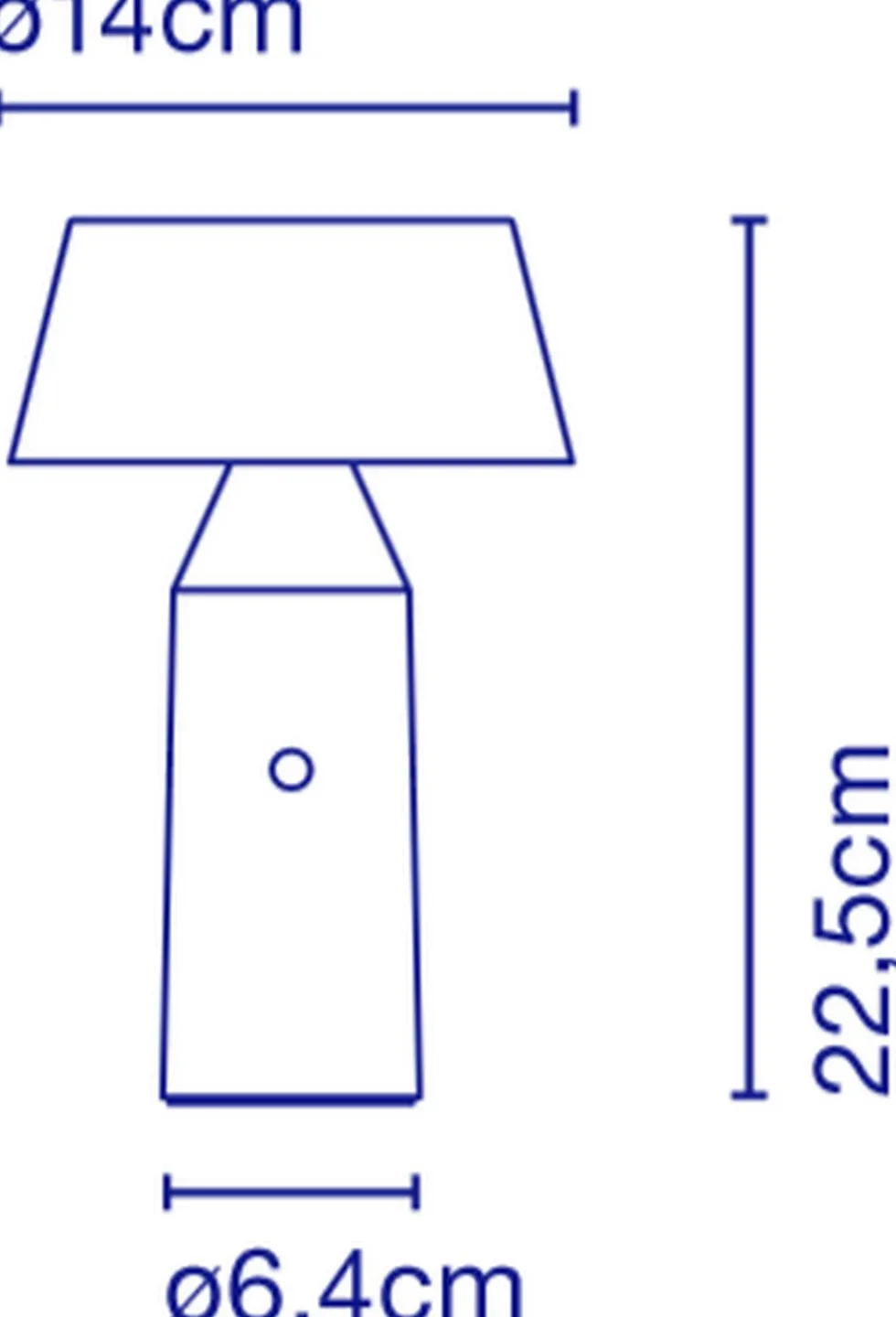 Lampe portable en acier grise 22,5 cm Bicoca - Marset