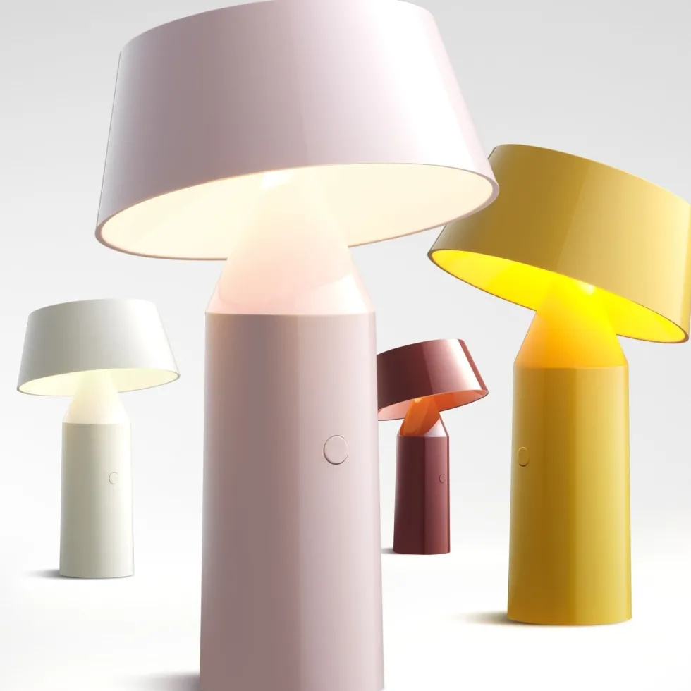Lampe portable en acier grise 22,5 cm Bicoca - Marset