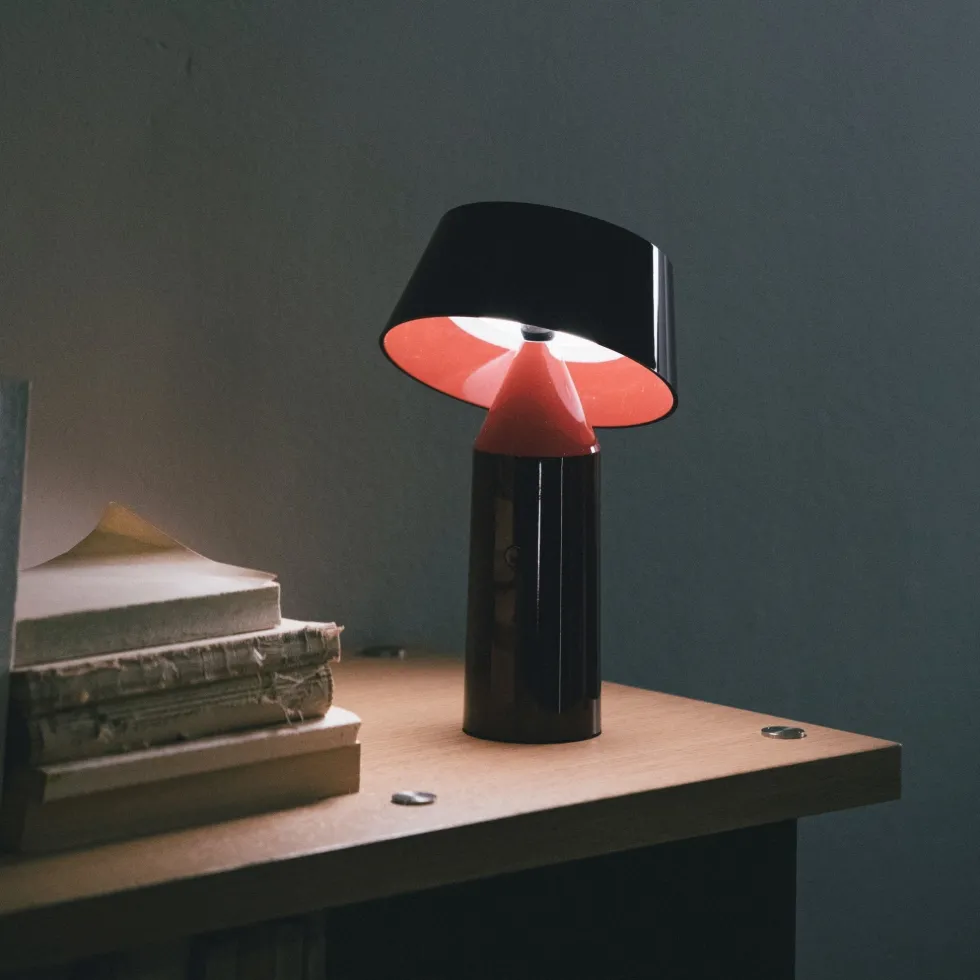 Lampe portable en acier grise 22,5 cm Bicoca - Marset