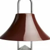 Lampe portable en acier poli rouge 19 x 30 cm Mousqueton - HAY