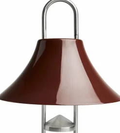 Lampe portable en acier poli rouge 19 x 30 cm Mousqueton - HAY