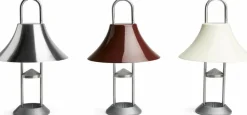 Lampe portable en acier poli rouge 19 x 30 cm Mousqueton - HAY