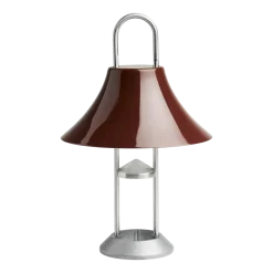 Lampe portable en acier poli rouge 19 x 30 cm Mousqueton - HAY