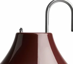 Lampe portable en acier poli rouge 19 x 30 cm Mousqueton - HAY