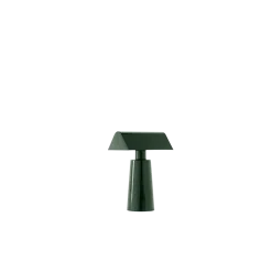 Lampe portable en acier vert forêt Caret MF1 - &tradition