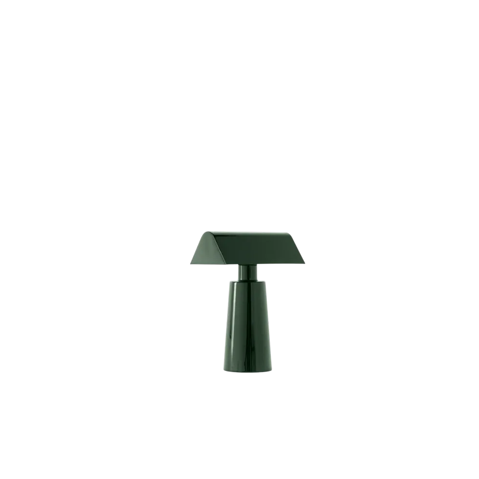 Lampe portable en acier vert forêt Caret MF1 - &tradition