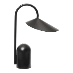 Lampe portable en aluminium noir Arum - Ferm living