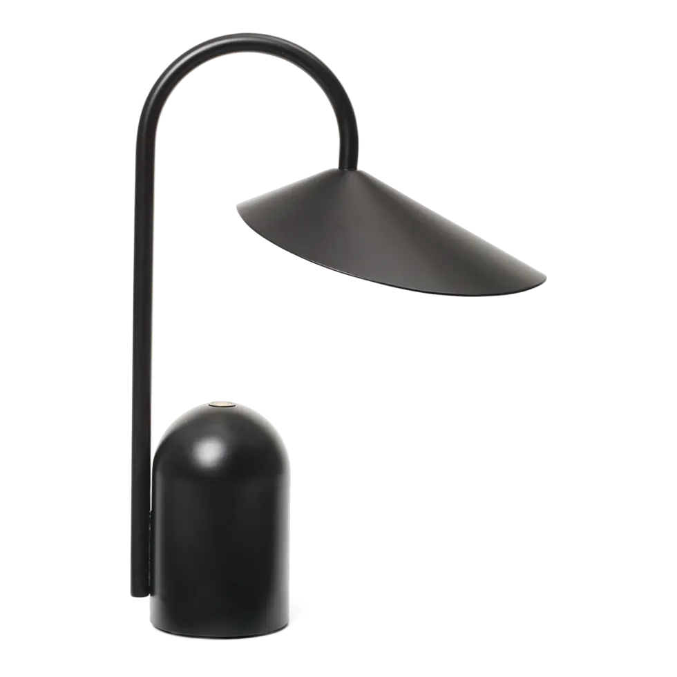 Lampe portable en aluminium noir Arum - Ferm living