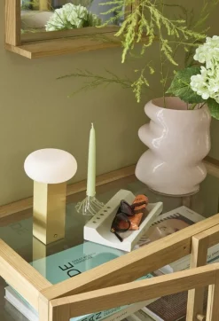 Lampe portable en finition laiton brossé Low - Hübsch
