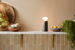 Lampe portable en granite noir 8x19 cm Mantle - Tala