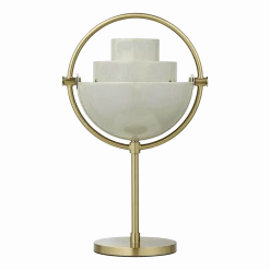 Lampe portable en laiton doré et métal gris pastel Multi-Lite - Gubi