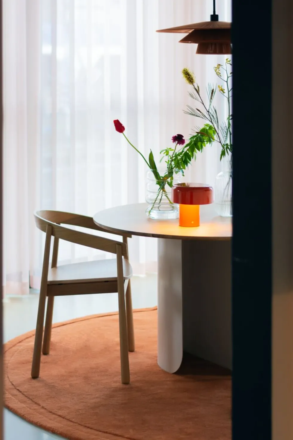 Lampe portable en métal rouge corail 20cm Scoop - Fest Amsterdam