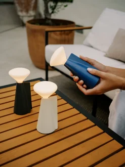 Lampe portable en pierre blanche 8x19 cm Mantle - Tala