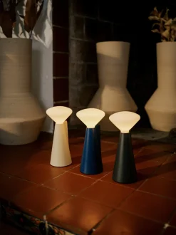 Lampe portable en pierre bleu cobalt 8x19 cm Mantle - Tala