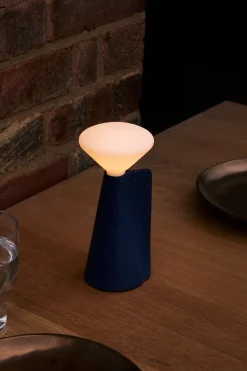 Lampe portable en pierre bleu cobalt 8x19 cm Mantle - Tala